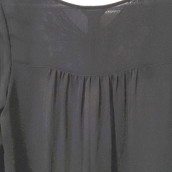 Black top with crochet lace in the front. - Picture 5 of 5